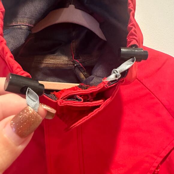Marmot Classic Outdoor Hiking Gorpcore Red Hooded Gore Tex Rain Jacket Small - Picture 8 of 13